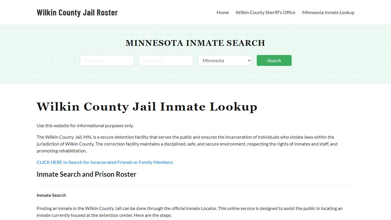 Wilkin County Jail Roster Lookup, MN, Inmate Search